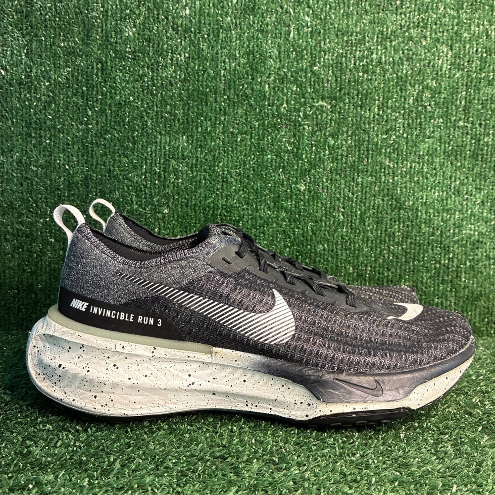 Nike Invincible Run 3 ZoomX Flyknit Athletic Training Sneakers Oreo Mens Sz 11.5